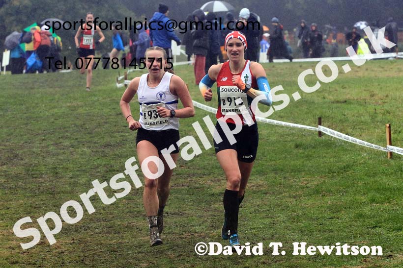 Senior Womens 2023 National Cross Country Relays, Berry Hill Park, Mansfield.  Photo: David T. Hewitson/Sports for All Pics